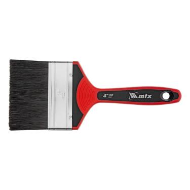 Imagem de Trincha Pincel 4 para Tintas Esmalte e Óleo com Cerdas Pretas e Cabo de 2 Componentes Vermelho MTX