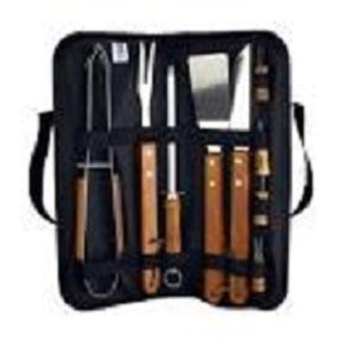 Imagem de Kit Para Churrasco Advantage Aço Inox 10 Peças – Fixxar