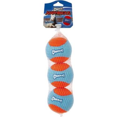 Imagem de Brinquedo Flutuante Chuckit Amphibious Balls Pack 3 Bolas Para Caes e 