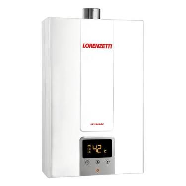 Imagem de Aquecedor De Água A Gás Lorenzetti Lz 1600 De Branco 15 Litros Digital