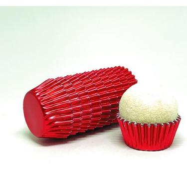 Imagem de 100 Forminha de Brigadeiro Docinho Laminada Nº5 - AAZ, Vermelho