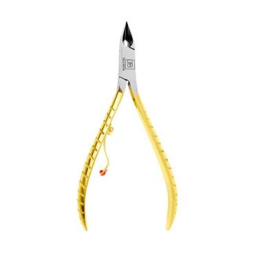 Imagem de Alicate para Cutícula, Aço Inox, 10.0 cm, Cabo Desenhado, Dourado, Afi