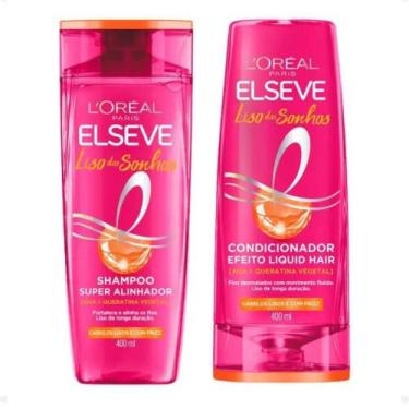 Imagem de Kit Shampoo e Condicionador Elseve Liso Dos Sonhos Super Alinhador 400