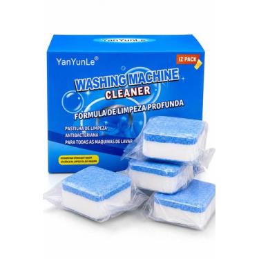 Imagem de Pastilhas de Limpeza para Máquina de Lavar Roupas e Louças Kit com 12 