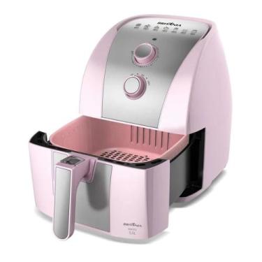 Imagem de Fritadeira Air Fryer Britânia Rosa Sem Óleo 1500w 5,5 Litros 110v ou 2