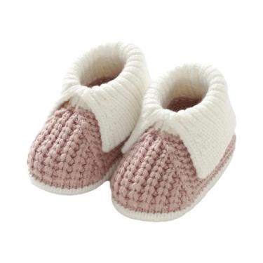 Imagem de Botas De Malha Para Bebês Recém-nascidos, Sapatos Infantis Com Patchwo