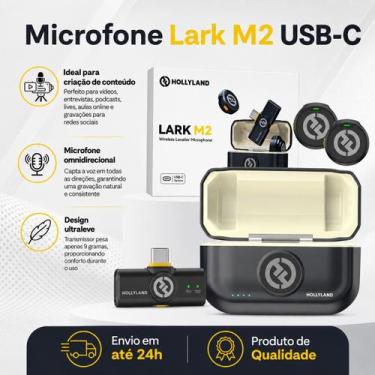 Imagem de Microfone Lapela Hollyland Lark M2 Usb Tipo C