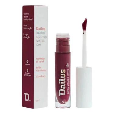 Imagem de Batom Líquido Cor Cherry Matte Longa Duração Dailus 5ml