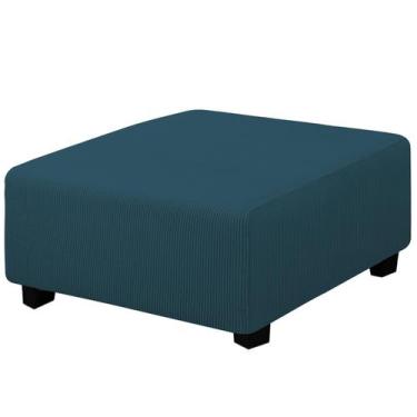 Imagem de Capa otomana Easy-Going Stretch Square 40x40x38cm Deep Teal