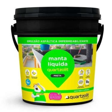 Imagem de Manta Líquida Preta Balde 18kg para Proteção Contra Umidade em Superfí