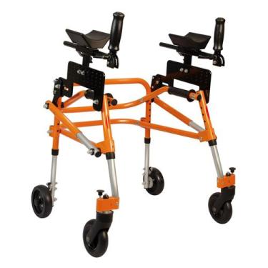 Imagem de Andador Posterior 04 Rodas PP Com Suporte para Antebraço Mercur, Laran