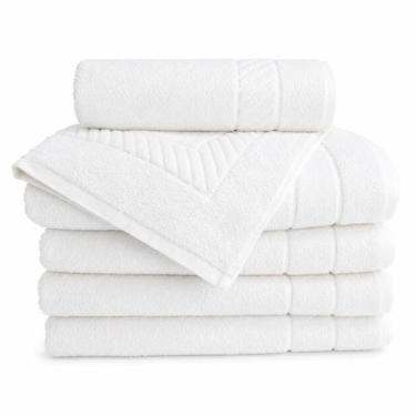 Imagem de Kit 10 Toalhas de Rosto Lufamar Premium 50x80 Branca Hotel Cor:Branca,