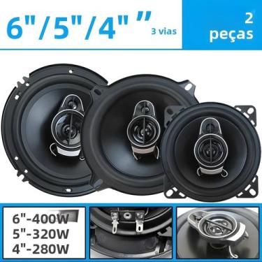 Imagem de Alto-falante Coaxial Universal De 3 Vias Para Carro HiFi 280W 320W 400