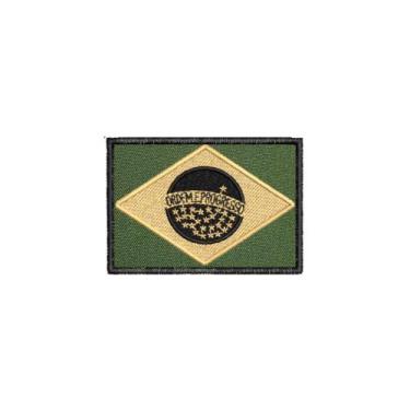 Imagem de Patch Bordado Bandeira do Brasil Baixa Visibilidade - Alto Padrão