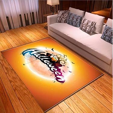 Imagem de Tapete de área para quarto e sala de estar - Trick Or Treat 3D ilusão de Halloween estilo quadrado contemporâneo tapete confortável tapete para berçário tapete decoração de casa - Halloween 6 180 x 120 cm/72 x 48