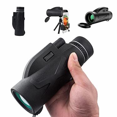 Imagem de Telescópio monocular 80X100, telescópio monocular de alta potência Hd, com suporte para smartphone, para adultos e crianças para observação de pássaros.