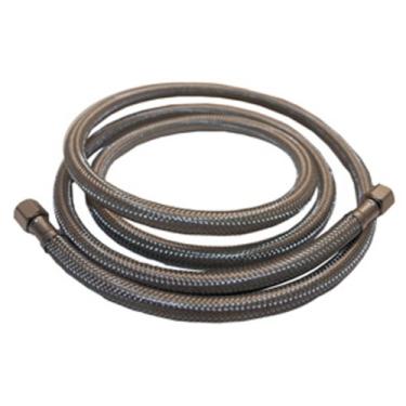 Imagem de LASCO 10-0954 Linha de fornecimento de água para máquina de gelo de 3 m, aço inoxidável trançado, compressão fêmea de 1/4 polegada, pacote com 5, prata, 5 unidades