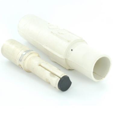 Imagem de Leviton 23L23-W Série 23 Contacto e isolador tipo cam, conector macho com trava de ponta cônica, 500-750MCM, 690 Amp Max, branco