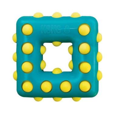 Imagem de Brinquedo Kong Dotz Square Quadrado Com Apito Pequeno