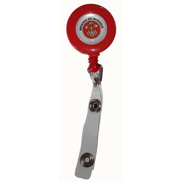 Imagem de Porta crachá retrátil (roller clip), Brigada de Incêndio