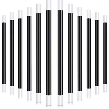 Imagem de Gejoy 12 Pcs 10 Inches Plastic Magic Wand Black and White Spell Casting Magic Stick Magician Wand for Witch Magician Costume, Halloween Party Favors, Birthday Games Kit