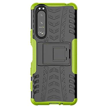 Imagem de Mobile phone accessories Para Sony Xperia 5 III Textura de Pneu à prova de choque TPU + PC Caixa protetora com suporte phone case