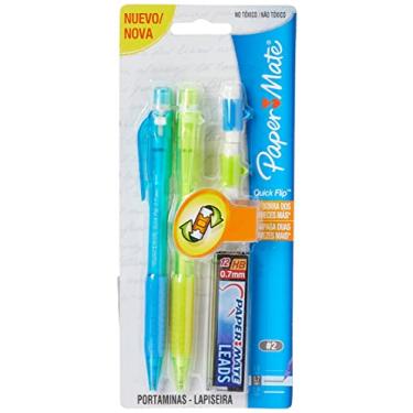 Imagem de Blister com 2 Lapiseiras Papermate Quick Flip 0.7 Mm Sort+Grafite, 300588, Sortidas