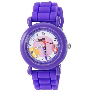 Imagem de Disney Girls Incredibles 2 Relógio analógico de quartzo com pulseira de silicone, roxo, 15,75 (modelo: WDS000565)