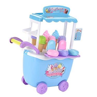 Jogo De Sorvetes Para Crianças Brincadeiras De Casa Simulação De Carrinho  De Sorvete De Carro Brinquedo Menina