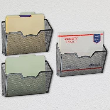 Imagem de Organizador de arquivos para montagem na parede, Preto