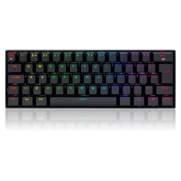 Imagem de Teclado Mecânico Redragon Draconic Pro - ABNT2 - 60% - Switch Azul - RGB - Preto- K530RGB-PRO