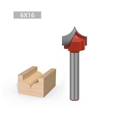 Imagem de Tingpai Roteador Bits Ponto de nhu Corte Bo a Red Haste de 6mm 16mm Diâmetro da Lâmina pa Fer menta de Fresa e T balho de Madei