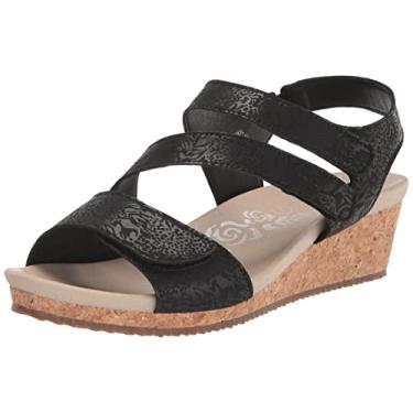 Imagem de Propet Sandália anabela Millie Espadrille feminina, Preto, 7.5 Wide