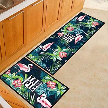 Imagem de SHENGANG Tapete de cozinha Antiderrapante Moderno Área Tapetes Sala de estar Varanda Banheiro Tapete Impresso Tapete Corredor Tapete de Banho, 14,40x60cm