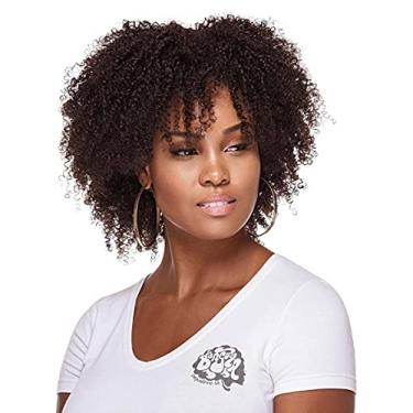 Imagem de Peruca Cabelo Humano Crespo Textura Coily Castanho Escuro De Benguela (30cm)