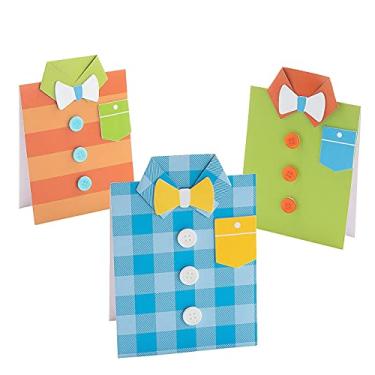 Imagem de Fun Express Father’s Day Shirt Card Craft Kit - Makes 12 Cards DIY Craft Gifts for Kids
