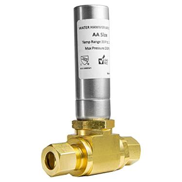 Imagem de EFIELD MH-231-2-FM Tee Arreutor de martelo de água de aço inoxidável, 0,95 cm OD Comp. X 0,95 cm OD fêmea Comp.Para conexão de máquina de lavar louça