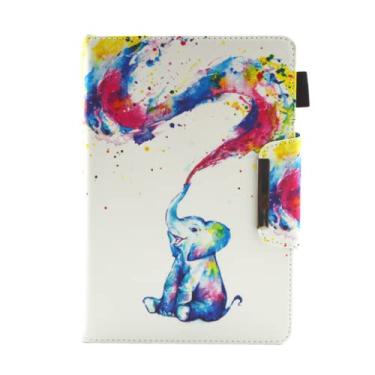 Imagem de CUTTIZ Capa de tablet colorida universal elegante compatível com capa flip de 7 polegadas 8 polegadas 10 polegadas capa inserível cartão multifuncional suporte capa de couro (P677 em geral)
