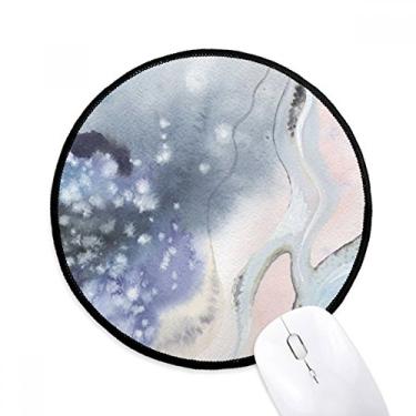 Imagem de Tinta abstrata de sombreamento aquarela mouse pad desktop escritório tapete redondo para computador
