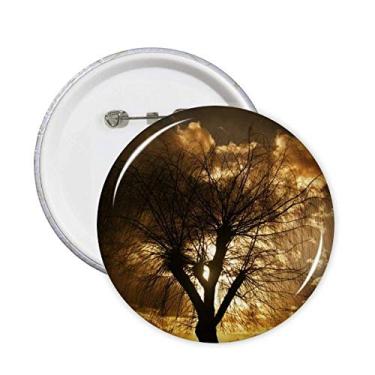 Imagem de Emblema de decoração com botões de distintivo com tema de natureza e ciência florestal verde 5 peças