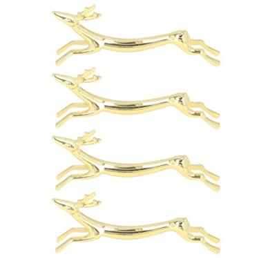 Imagem de 4 peças de descanso de pauzinhos com design animal bonito descanso de pauzinhos de ouro para festa de restaurante em casa(fawn)
