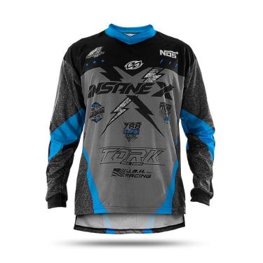Imagem de Camiseta Camisa Motocross Trilha Adulto Pro Tork Insane X Alongada Confortável