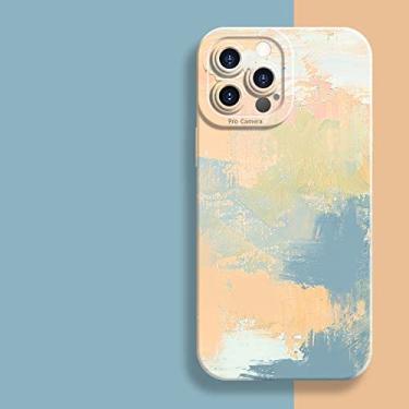 Imagem de Capa de pintura em aquarela para iPhone 11 12 13 14 Pro Max Mini XR XS X 7 8 Plus SE 2020 Rainbow à prova de choque Capa de silicone tpu macia, 8, para iPhone SE 2020