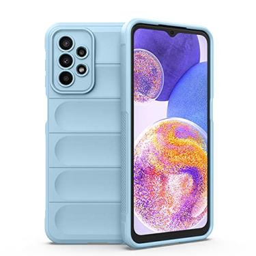 Imagem de Para Samsung A23 A 23 M13 M23 M33 M 33 Tampa de silicone líquido traseira para Galaxy A13 A33 A53 A73 5G capa de telefone, azul claro, para Samsung M23
