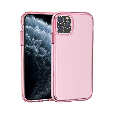 Imagem de Capa de celular transparente transparente para iPhone 14 Plus 13 11 12 Pro Max X XS XR Mini protetora resistente e rígida nas costas, bolsa de absorção de choque, rosa, para iPhone 14 Pro Max