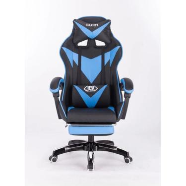 Imagem de Cadeira Gamer Glory Reclinável Braço 3D Giratória Azul - Xway