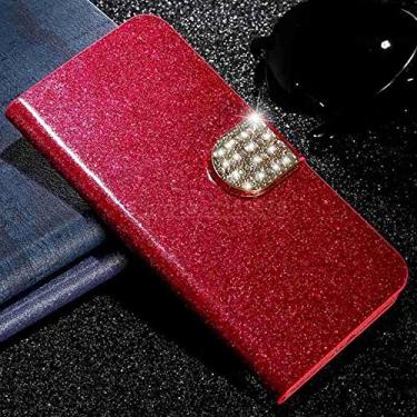 Imagem de Carteira Flip Card Slot Case Para Samsung Galaxy S9 S10 Plus S10E Note 8 9 M20 M10 A30 A50 A7 A8 A9 J6 Plus Capa, Rosa Com Diamante, Para Samsung Note 9