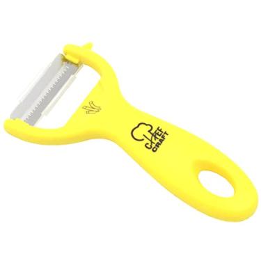 Imagem de Chef Craft Lâmina clássica de aço inoxidável com alça de plástico Julienne Ralador fino, 14 cm, amarelo