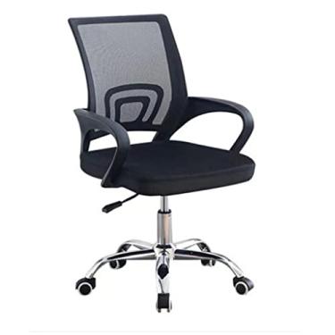 Imagem de Aeumruch Cadeira de escritório em casa com rodas cadeira giratória de elevação ajustável cadeira de trabalho de computador adequada para escritório em casa (preto)