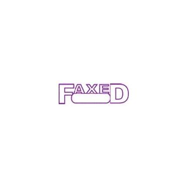 Imagem de Carimbo de tinta FAXED com espaço de data - Roxo